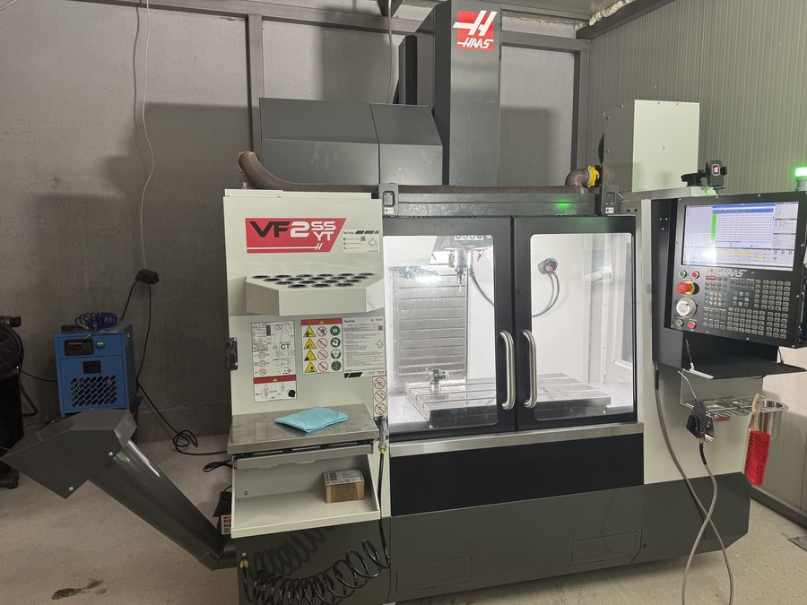 Sample machined part produced on the Haas VF-2 SSYT